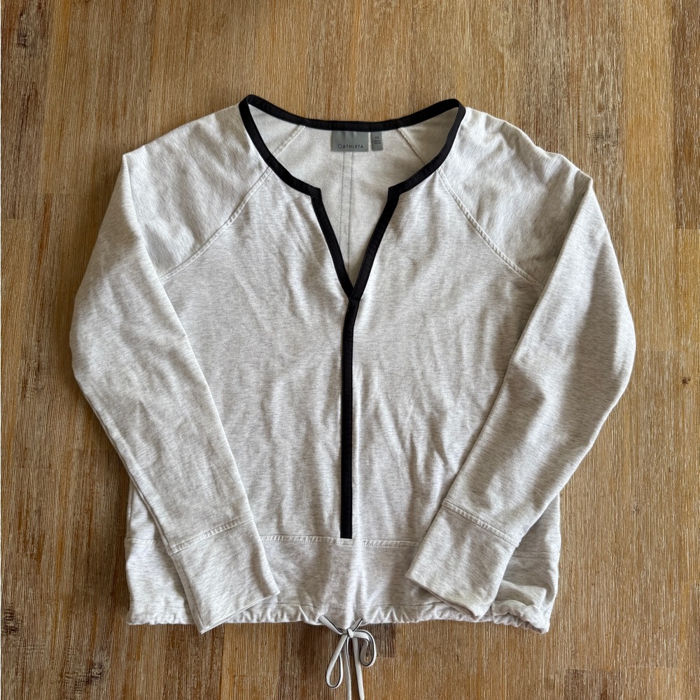 Athleta Crop Sweatshirt with Black Trim